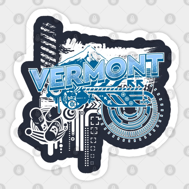 Vermont Ski Sticker by Styleuniversal